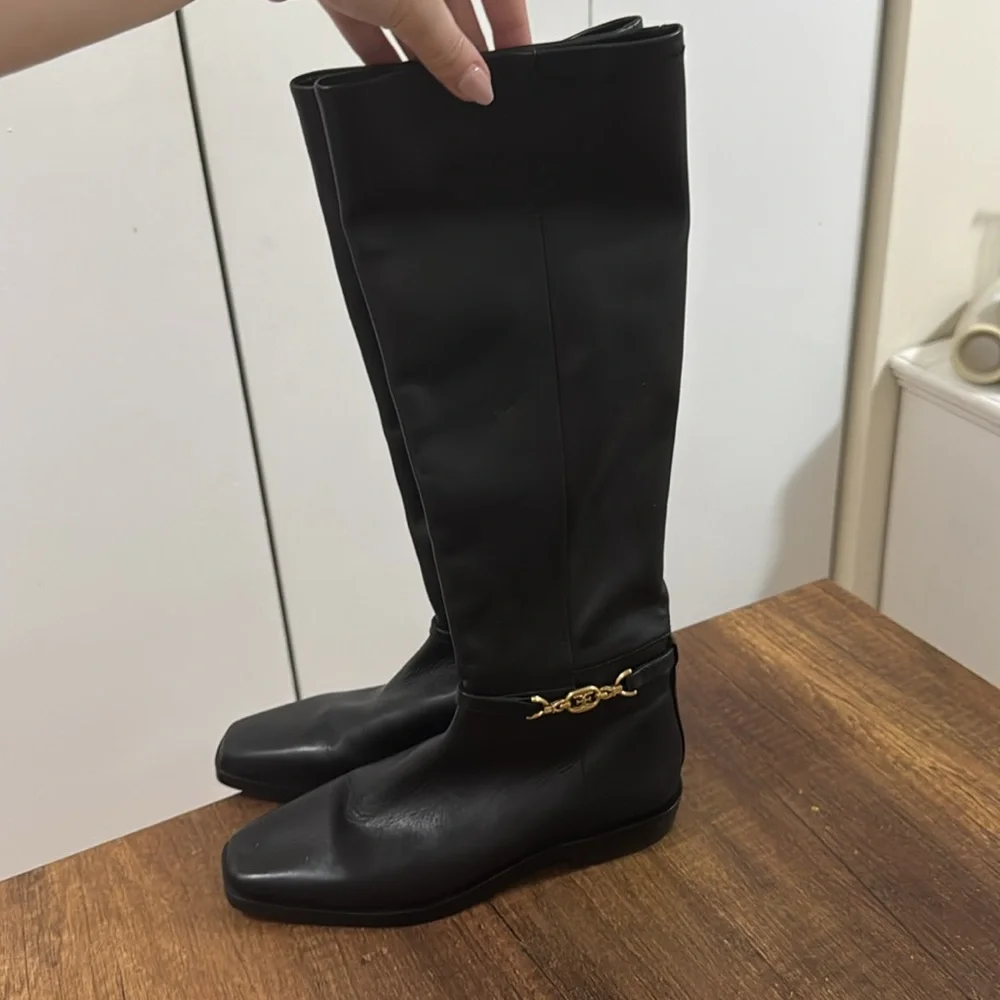 Sam Edelman Black Tall Heeled Boots - Picture 7 of 9